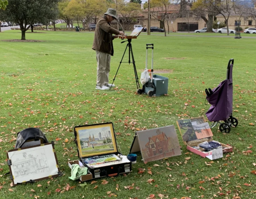 Adelaide Outdoor Painting and Sketching - Gathering for lunch, Aug 2023 Gathering for lunch