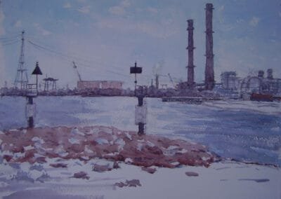 Adelaide Outdoor Painting and Sketching - Margaret - from Snowden Beach, Jan 2022